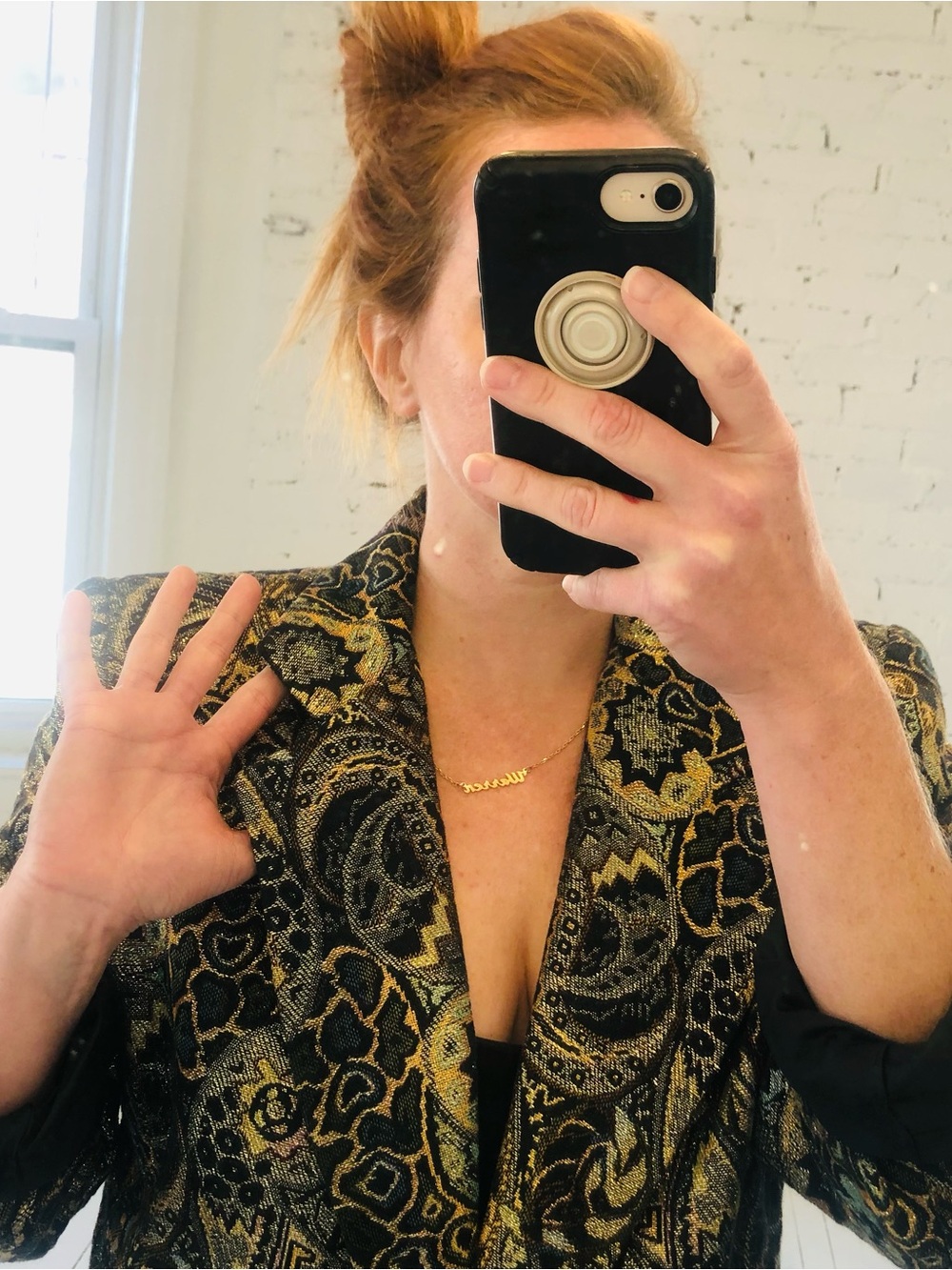 Ferrari Gold and Black Paisley Brocade Blazer Jacket - Picture 3 of 4
